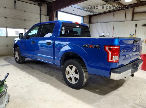 1FTEW1E8XGFC41127 2016 FORD F150 Blue Trasero izquierdo