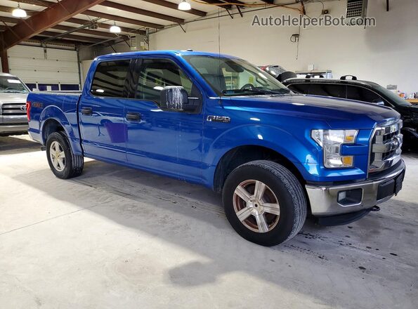 1FTEW1E8XGFC41127 2016 FORD F150 Blue Delantero derecho