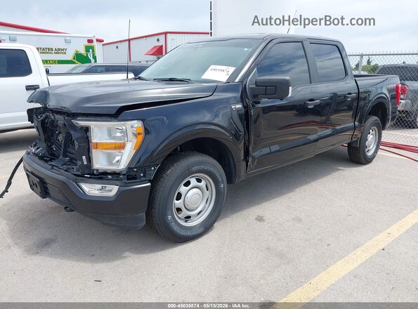 1FTEW1EB0NKE15478 2022 FORD F150 Black Передня ліва чверть