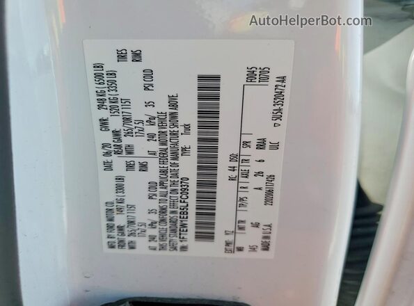 1FTEW1EB5LFC09370 2020 FORD F150 White Engine compartment view