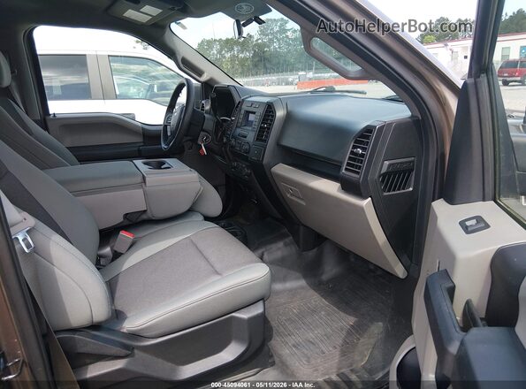 1FTEW1EBXJKF08485 2018 FORD F150 Коричневый Вид салона спереди