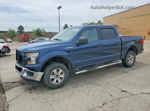 1FTEW1EF0GFA23938 2016 FORD F150 Blue Vista tres cuartos delantera izquierda