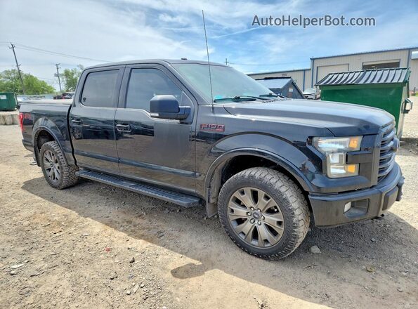 1FTEW1EF3GFC49942 2016 FORD F150 Черный Передняя правая четверть