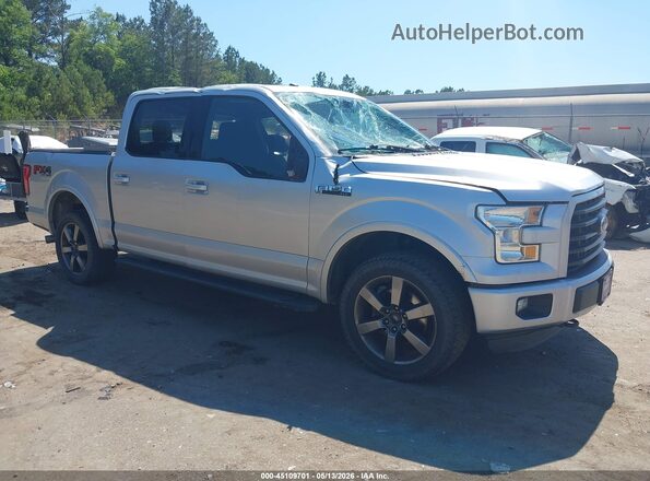 1FTEW1EF4GFA43366 2016 FORD F150 Серебряный Передняя правая четверть
