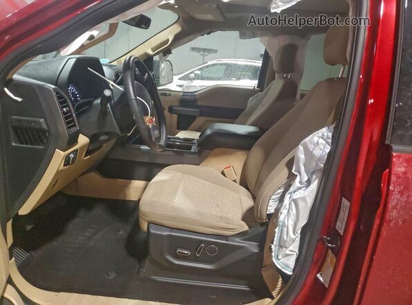 1FTEW1EFXHFC39250 2017 FORD F150 Красный Вид салона спереди