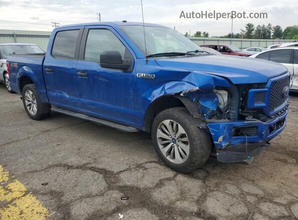 1FTEW1EG3JFC08520 2018 FORD F150 Blue Передня права чверть