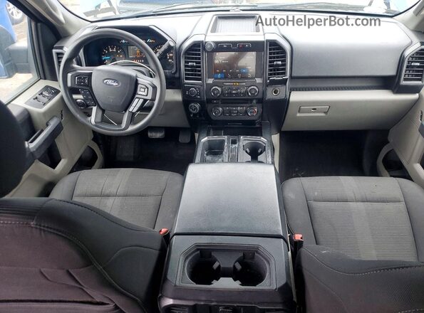 1FTEW1EG3JFC08520 2018 FORD F150 Blue Вид панелі приладів