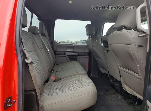 1FTEW1EG3JFE60994 2018 FORD F150 Red Rear seats view
