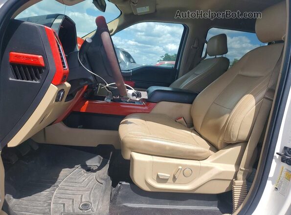 1FTEW1EG6HKC11154 2017 FORD F150 Белый Вид салона спереди