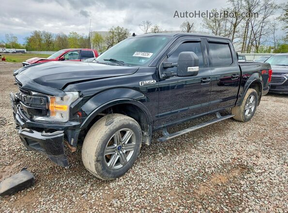 1FTEW1EG6JFE62402 2018 FORD F150 Черный Передняя левая четверть