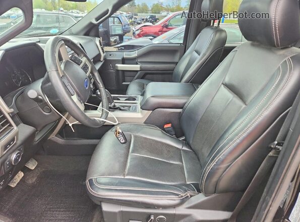 1FTEW1EG6JFE62402 2018 FORD F150 Черный Вид салона спереди