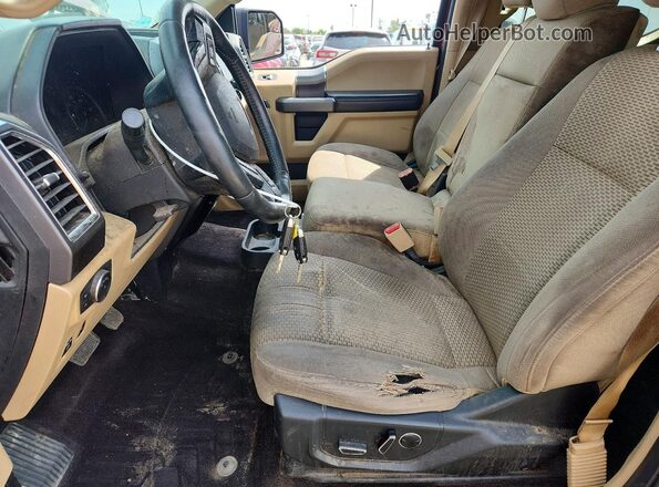 1FTEW1EP0GFC57229 2016 FORD F150 Коричневый Вид салона спереди