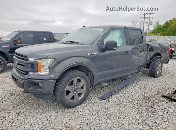 1FTEW1EP0KFA86345 2019 FORD F150 Gray Передня ліва чверть
