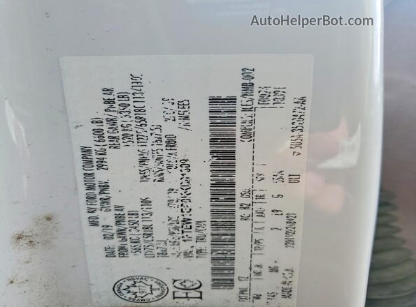1FTEW1EP0KKD01309 2019 FORD F150 Белый Вид подкапотного пространства