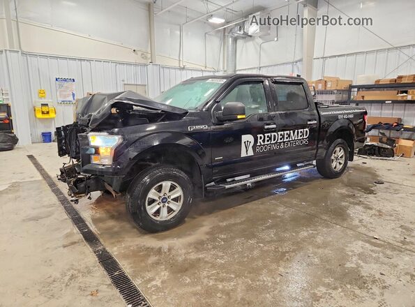 1FTEW1EP1GFC87811 2016 FORD F150 Black Առջևի ձախ երեք քառորդ տեսարան