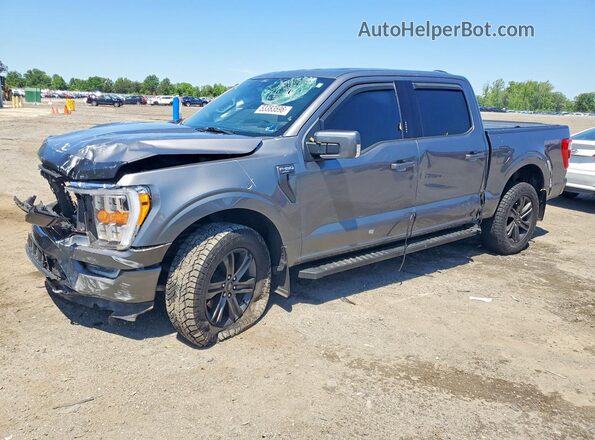 1FTEW1EP1MFC85570 2021 FORD F150 Gray Передня ліва чверть