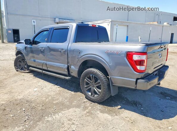 1FTEW1EP1MFC85570 2021 FORD F150 Gray Задня ліва чверть