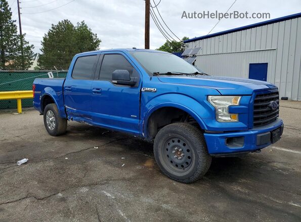 1FTEW1EP2GKE65216 2016 FORD F150 Синий Передняя правая четверть