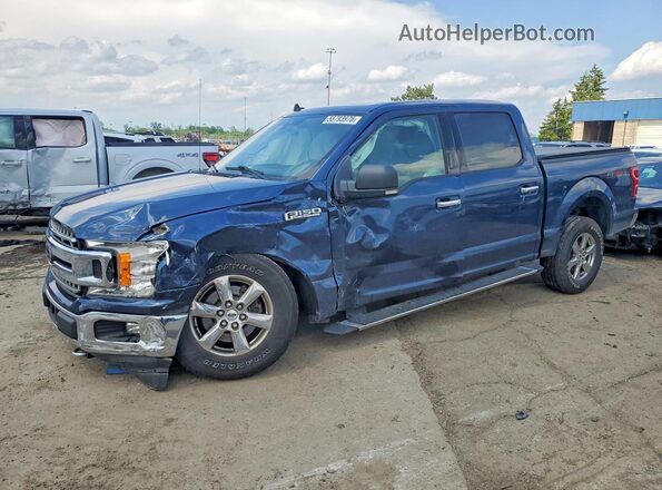 1FTEW1EP2KFC44216 2019 FORD F150 Синий Передняя левая четверть