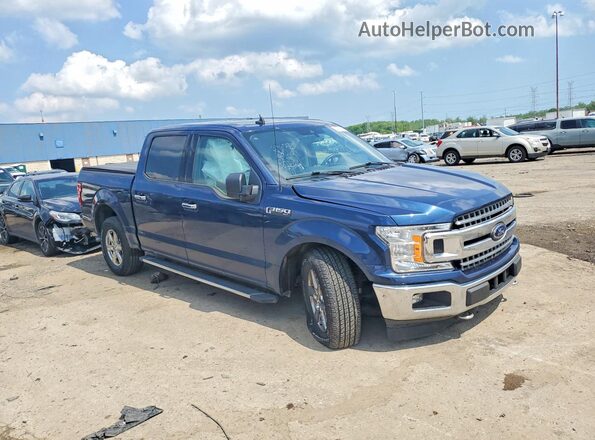 1FTEW1EP2KFC44216 2019 FORD F150 Синий Передняя правая четверть