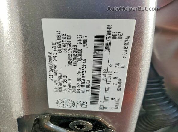 1FTEW1EP2LFB91437 2020 FORD F150 Gray Widok komory silnika