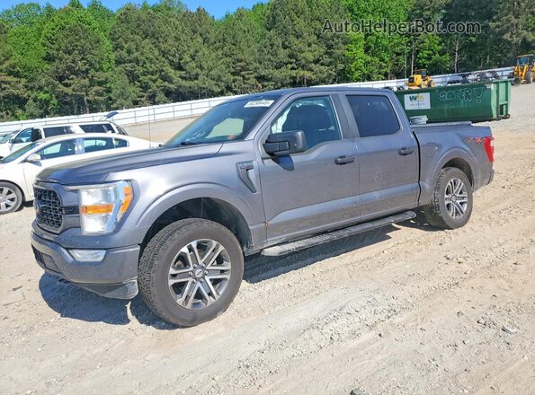 1FTEW1EP3MFB08227 2021 FORD F150 Gray Przód lewy
