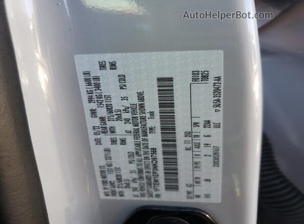 1FTEW1EP3NKD97568 2022 FORD F150 White Widok komory silnika