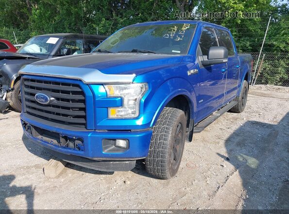 1FTEW1EP5GFC09080 2016 FORD F150 Синий Передняя левая четверть