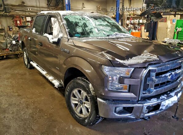 1FTEW1EP6GFB05813 2016 FORD F150 Brown Передня права чверть