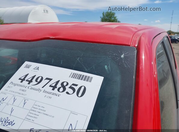 1FTEW1EP7HKC80127 2017 FORD F150 Красный Вид спереди