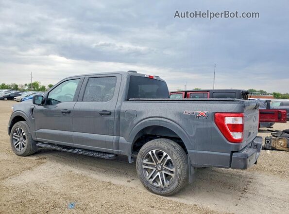 1FTEW1EP8MFB54104 2021 FORD F150 Gray Trasero izquierdo