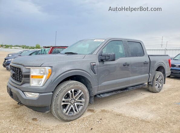 1FTEW1EP8MFB54104 2021 FORD F150 Gray Vista tres cuartos delantera izquierda