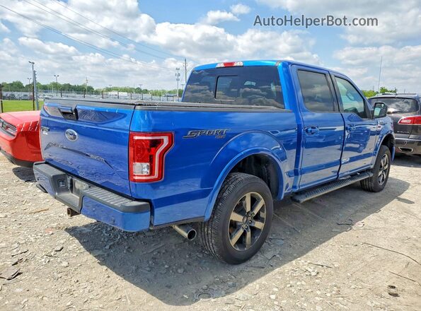 1FTEW1EPXGFA61637 2016 FORD F150 Синий Задняя правая четверть