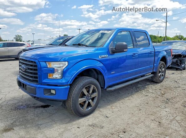 1FTEW1EPXGFA61637 2016 FORD F150 Синий Передняя левая четверть