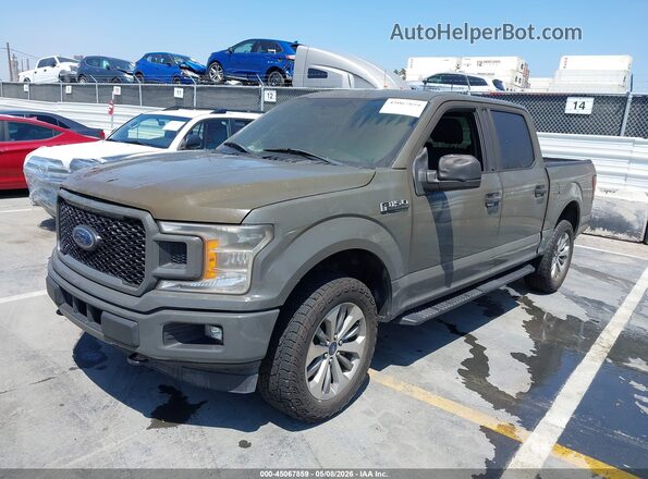 1FTEW1EPXJFB29183 2018 FORD F150 Серый Передняя левая четверть