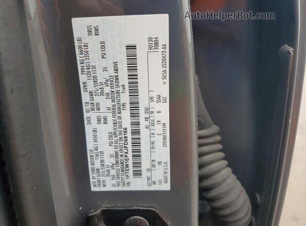 1FTEW1EPXJFD68166 2018 FORD F150 Gray Vista del compartimento del motor