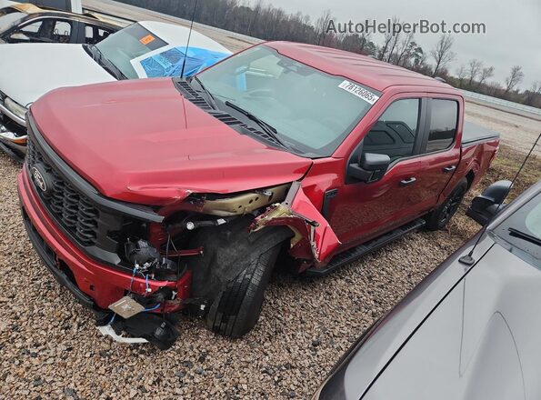 1FTEW2KP9RKF74544 2024 FORD F150 Red Передня ліва чверть