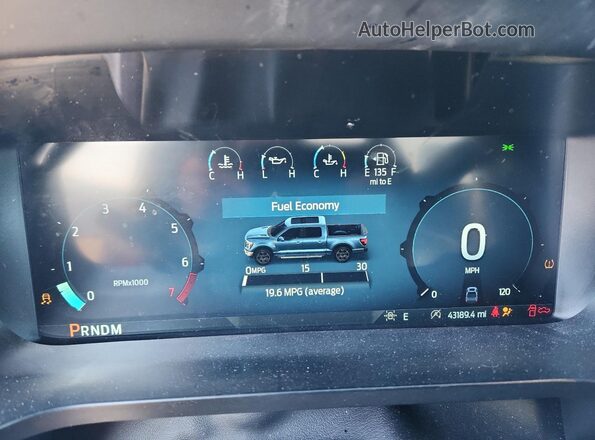 1FTEW2KP9RKF74544 2024 FORD F150 Red Вид щитка приладів