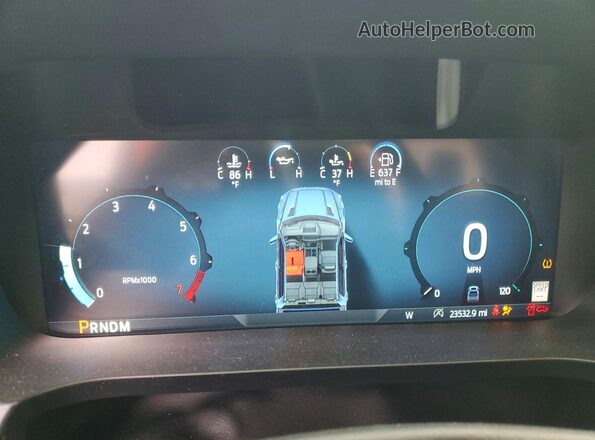 1FTEW3LP5SFA12837 2025 FORD F150 Синий Вид щитка приборов