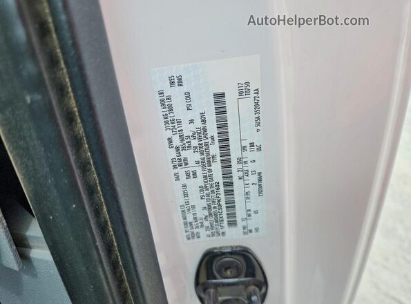 1FTEX1C50PKF31602 2023 FORD F150 White Vista del compartimento del motor