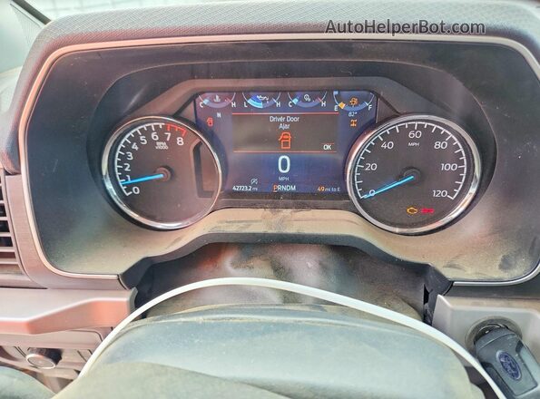 1FTEX1C50PKF31602 2023 FORD F150 White Vista del cuadro de instrumentos
