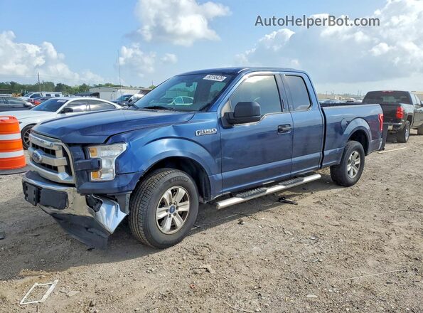 1FTEX1C83HKE35863 2017 FORD F150 Синий Передняя левая четверть