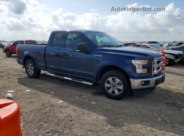 1FTEX1C83HKE35863 2017 FORD F150 Синий Передняя правая четверть