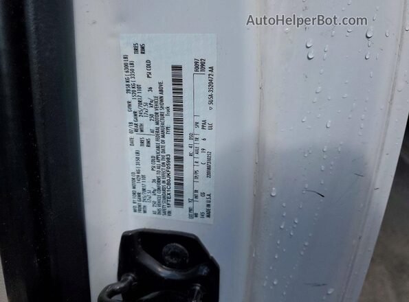1FTEX1CB0JKF05983 2018 FORD F150 Белый Вид подкапотного пространства