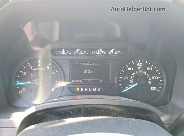 1FTEX1CB1JKD28232 2018 FORD F150 White Widok zestawu wskaźników
