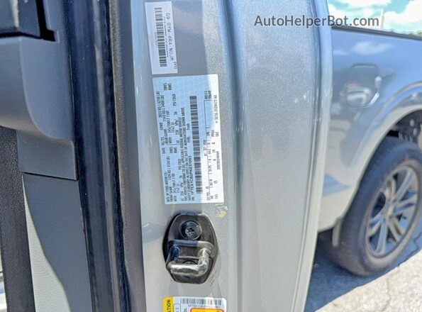 1FTEX1CB2PKE51093 2023 FORD F150 Silver Rear seats view