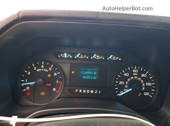 1FTEX1CB4JKF80170 2018 FORD F150 Белый Вид щитка приборов