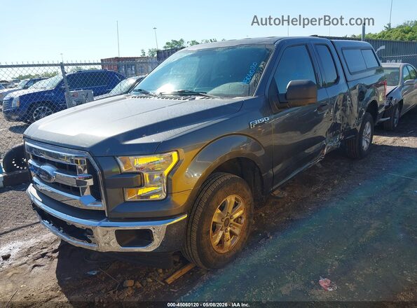 1FTEX1CF2HFA19343 2017 FORD F150 Серый Передняя левая четверть