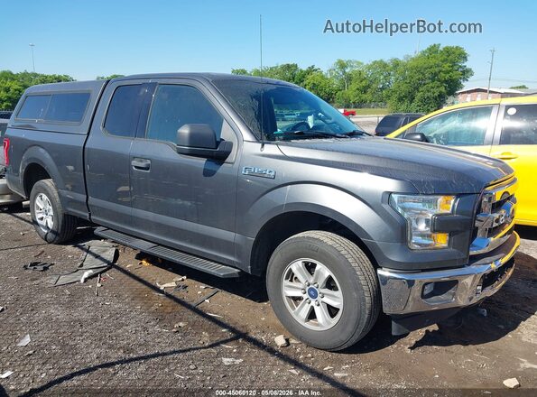 1FTEX1CF2HFA19343 2017 FORD F150 Серый Вид задней части салона