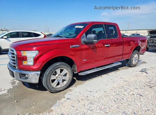 1FTEX1CP1GKE55986 2016 FORD F150 Красный Передняя левая четверть